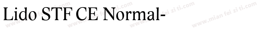 Lido STF CE Normal字体转换